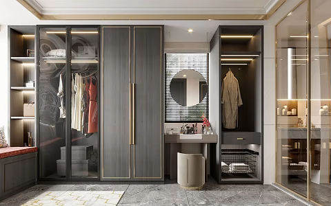New Chinese Cloakroom 3d model