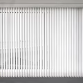 White Window Blinds Covering Entire Window in Modern Minimalist Home Interior Design