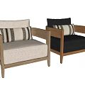 Sofa Chair Fabric Armchair Single Sofa Leather Sofa Casual Sofa Lazy Sofa Single Sofa Combination Sofa Combination Sofa Chair 3d model