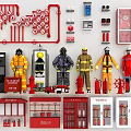 Comprehensive Fire Equipment Collection Including Fire Suits Extinguishers Hydrants Cabinets And Alarm Systems