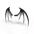 Stylish Shiny Black Decorative Wings Accessory For Cosplay And Decoration