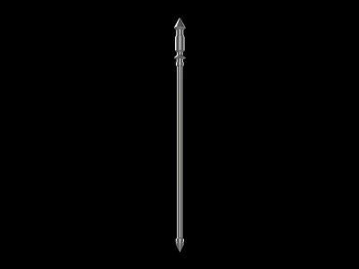 Long Metal Spear with Pointed Tip and Sleek Shaft Design for Historical Weapon Collection 3d model