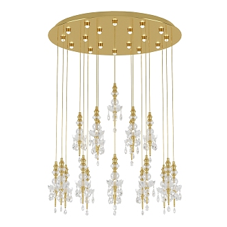 Simple Light Luxury Chandelier 3d model