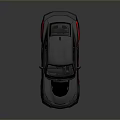 Black Sports Car With Red Stripe Rear Spoiler And Sporty Shiny Exterior