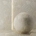 Stone Texture Components With Wall Panel And Spherical Structure Design 3d model