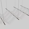 Elegant Wavy Fabric Ceiling Drapery Hanging Decor with Curved Design
