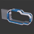 Modern Technical Equipment With Blue And White Circular Frame And Rectangular Base