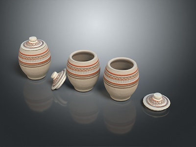 Modern Pottery Pot Clay Pottery 3d model