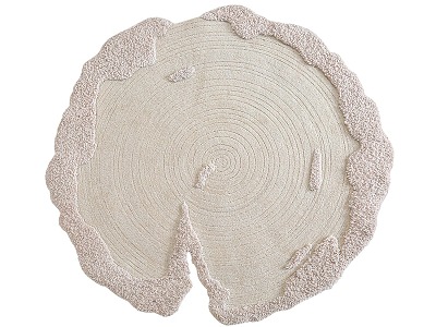 Cream wind round carpet lamb wool profiled model