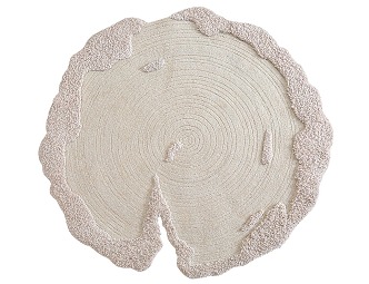 Cream wind round carpet lamb wool profiled 3d model