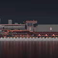 Vintage Steam Train With Black Body And Red Wheels On Railway Track