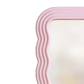 Stylish Pink Wavy Frame Decorative Mirror For Modern Home Interior Design 3d model