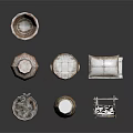 Artisan Handcrafted Carved Sculptures Featuring Pottery Jars Baskets And Wrapped Bundles