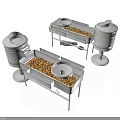 Stainless Steel Buffet Warming Trays with Food Items and White Lids