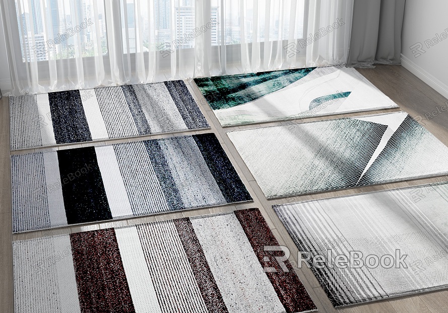 Modern Square Carpet Carpet Combo model