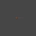 Traditional Long Sword With Silver Curved Blade And Brown Wooden Handle On Red Background