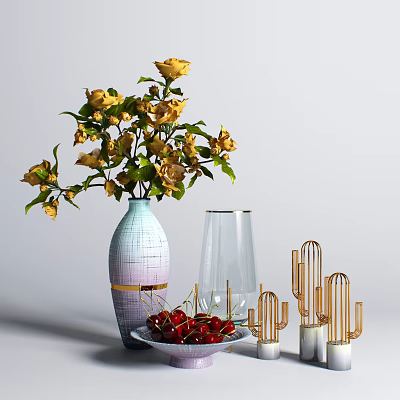 Modern Ornaments Combination Vase Ornaments 3d model