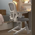 Modern Home Office Desk And Chair Set With Adjustable Mesh Back Wooden Table Storage