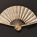Traditional Chinese Folding Fan Wall Hangings With Artistic Patterns And Tassels