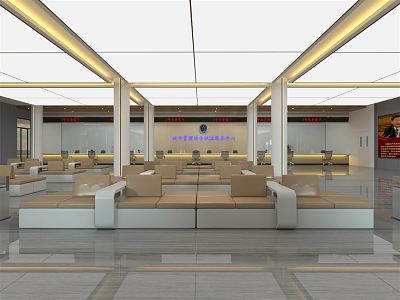 Modern Hall Service Hall 3d model