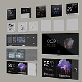 Modern switch socket control panel 3d model