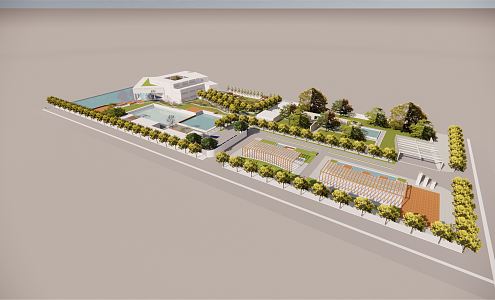 Modern Park Graduation 3d model