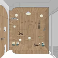 Light Wood Cat Furniture Tree With Multiple Platforms Houses And Scratching Posts