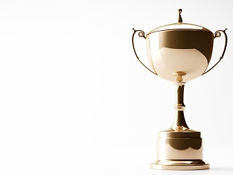 Modern Trophy Golden Trophy 3d model