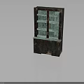 Vintage Wooden Bookshelf With Rustic Distressed Finish And Open Storage Shelves