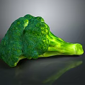 Fresh Green Broccoli as Healthy Nutritious Vegetable on Dark Background 3d model