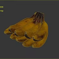 Fresh Ripe Yellow Banana Bunch With Brown Spots On Dark Background