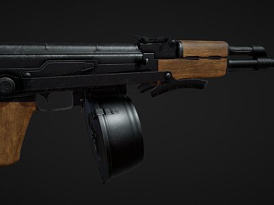 AK47 Drum magazine 3d model