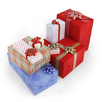 A gift in a box. 3d model