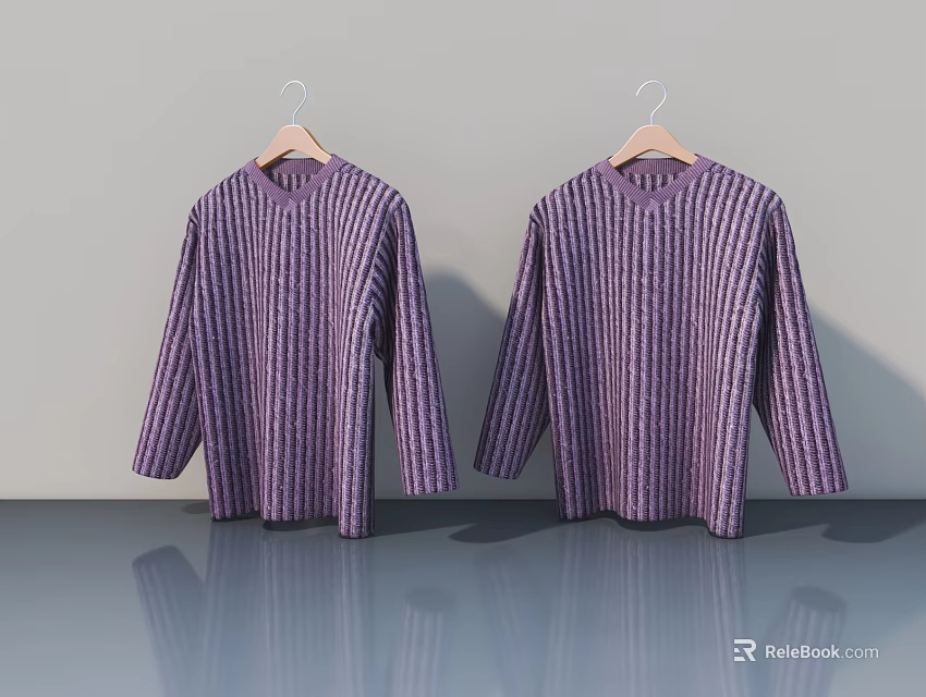 Stylish Flat Panel Doors For Modern Home Interior With Smooth Surface Design 3d model