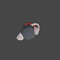 Cute 3D Cartoon Mouse Character With Large Ears Black Short Hair And Red White Vest