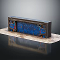 Metal Structure Model With Blue Doors Control Panels And Industrial Design Features 3d model