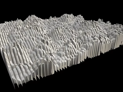 Industrial Equipment Featuring Complex Geometric Structure And Arranged Mechanical Components 3d model