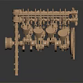 modern engine car engine car engine car engine vehicle 3d model