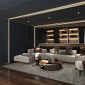 Modern Home Theater Interior With Large Projection Screen Comfortable Seating And Ambient Lighting