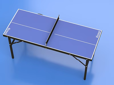 JOOLA Foldable Ping Pong Table With Blue Tabletop And Black Sturdy Frame 3d model