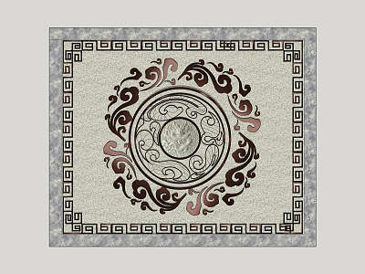 New Chinese floor tile traditional pattern pavement model