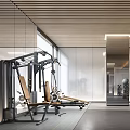 Modern Fitness Gym Interior With Workout Equipment Training Machines And Mirror Walls