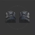 Gray And White Hiking Shoes With Breathable Mesh Upper And Non Slip Rubber Sole
