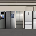 Modern Stainless Steel And White Refrigerators With Various Styles Different Door Designs For Home Kitchen