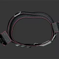 Tactical Gear Belt Featuring Black Red Trim Metal Buckle And Claw Tools