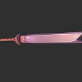 Pink Blade Weapon With Decorative Hilt And Intricate Ornate Design