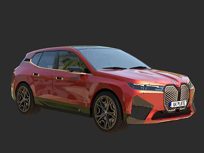 Red BMW SUV With Modern Sleek Design LED Headlights And Alloy Wheels 3d model