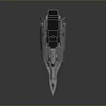 Gray Military Model Ship With Red Bottom Upper Structure And Equipment