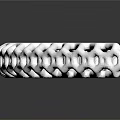 Exquisite Silver Curved Sculpture Carving with Intricate Hollow Patterns Metallic Texture And Reflection