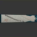 Traditional Chinese Guzheng Musical Instrument With Decorative Blue White Design And Strings